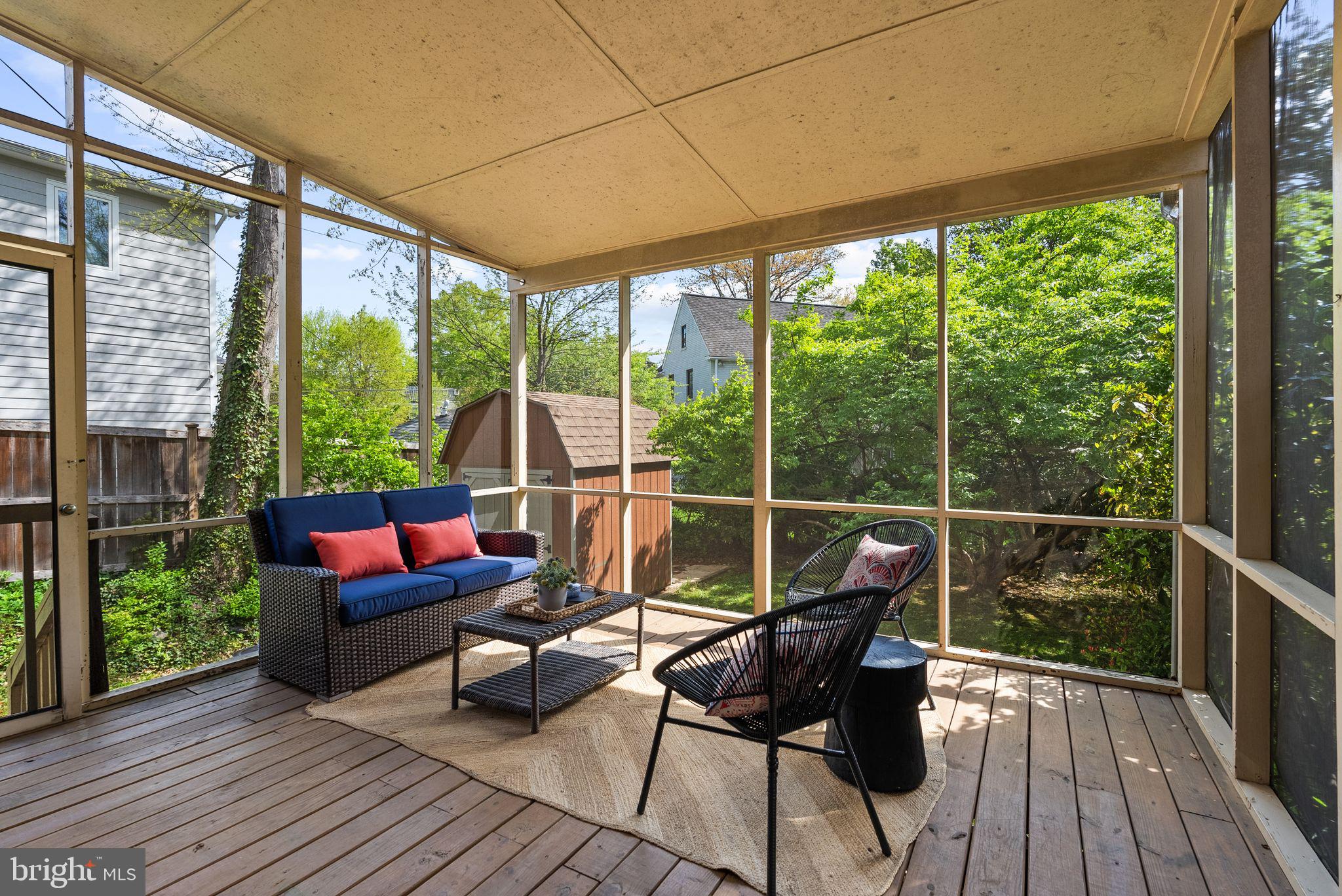 8009 Maple Ridge Road Bethesda, MD 20814 - Photo 7 of 16 Lovely Screened-in Porch Overlooking Large Yard