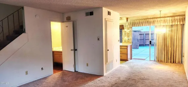 a view of a bathroom with a tub
