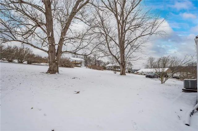 a view of snow covered with snow in outdoor space