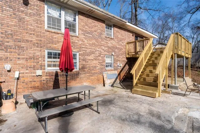 a view of outdoor seating