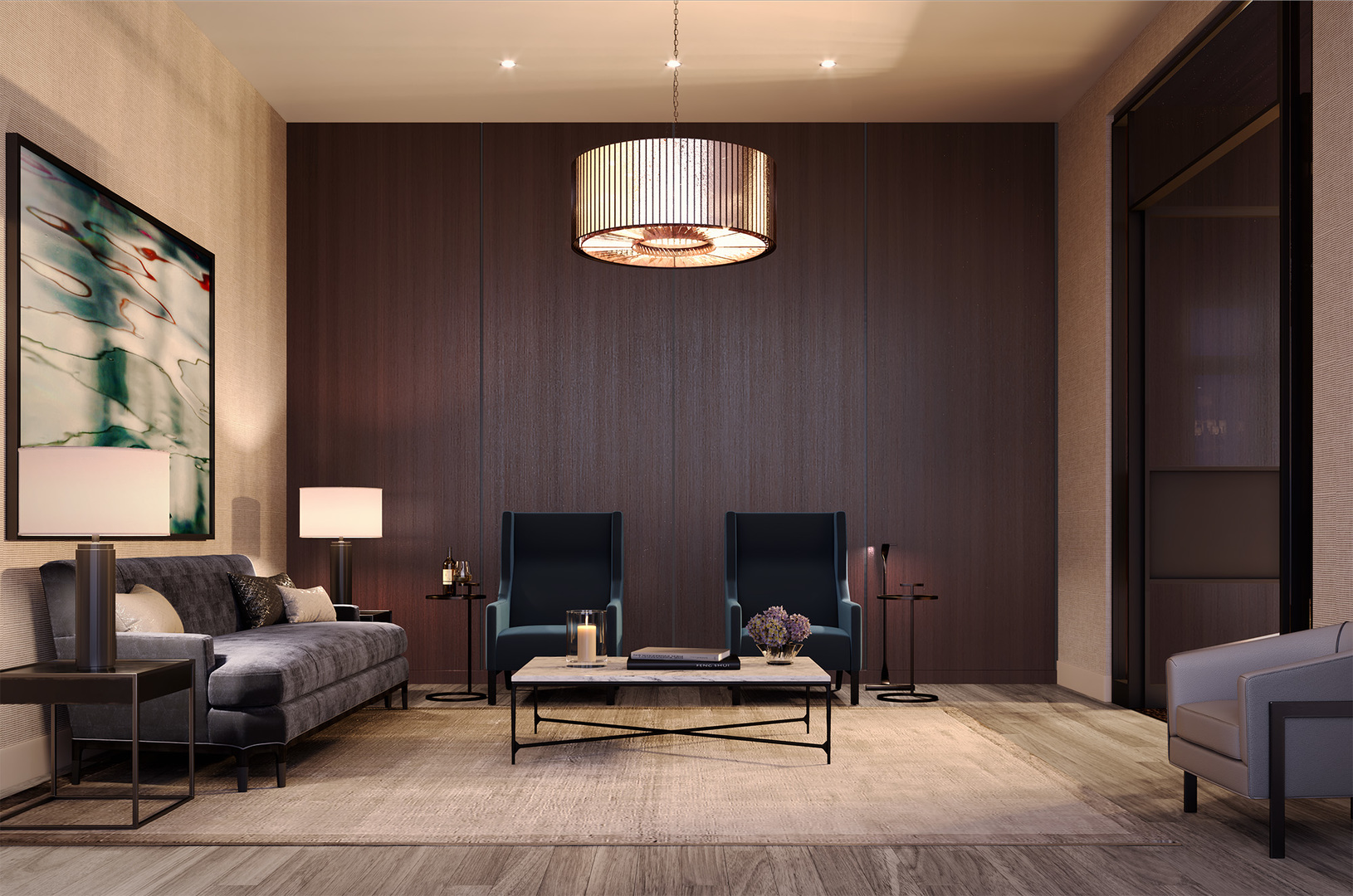1550 North Clark Street, Unit 901 Chicago, IL 60610 - Photo 17 of 19 a living room with furniture and a fireplace