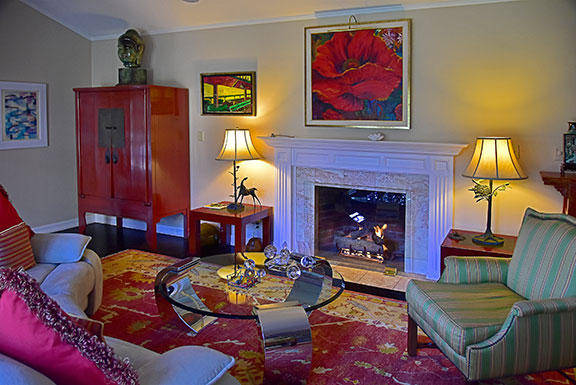 244 Hot Springs Road Santa Barbara, CA 93108 - Photo 11 of 36 Living Room Fireplace