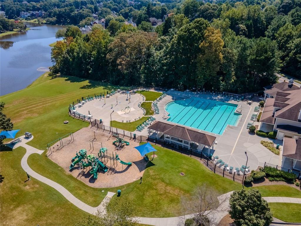 1739 Praters Point Dacula, GA 30019 - Photo 47 of 48 an aerial view of a house with outdoor space