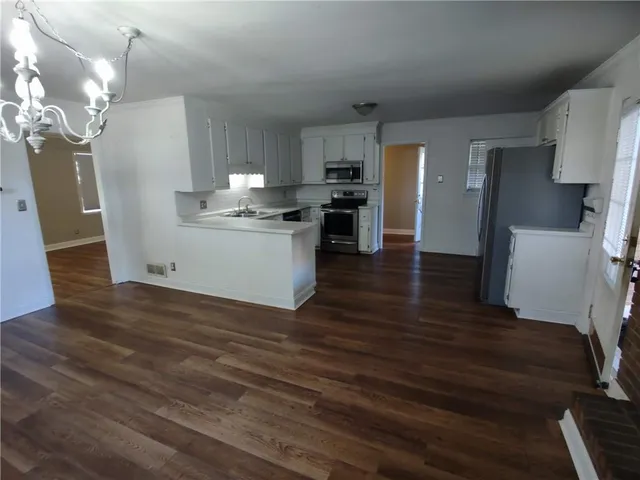 a view of a livingroom with a fireplace