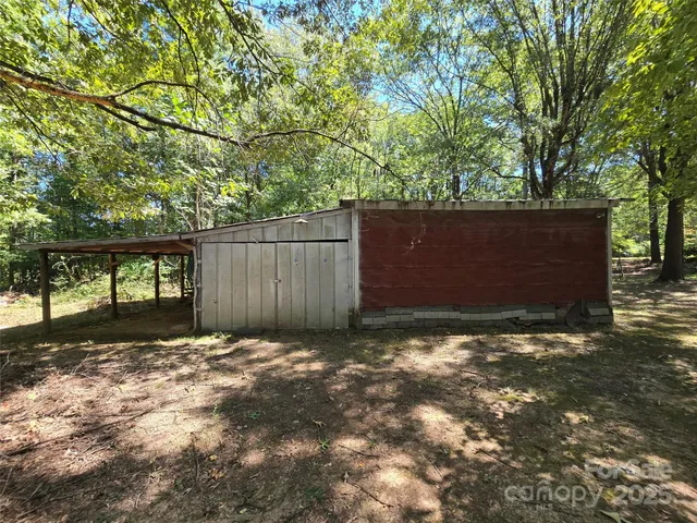 a backyard of a house