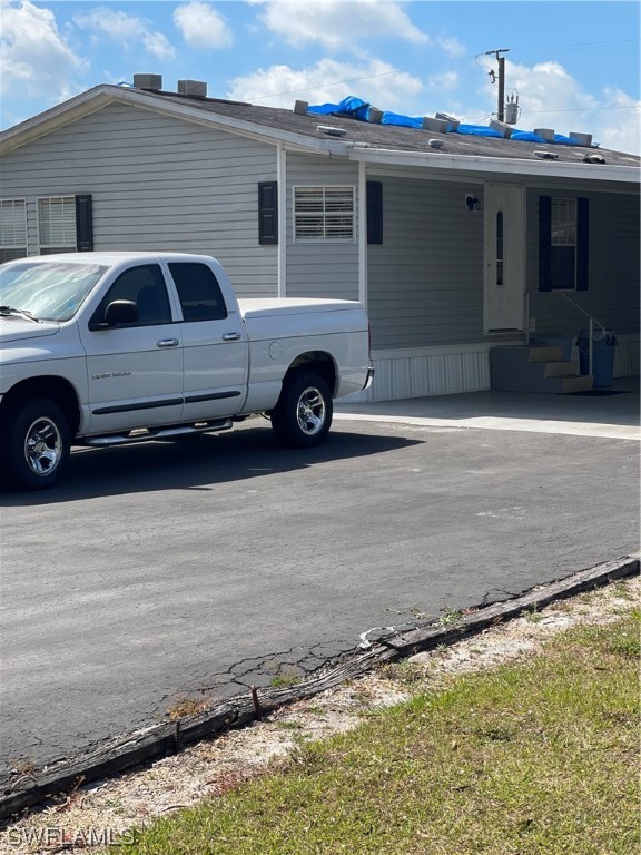 a view of a car garage