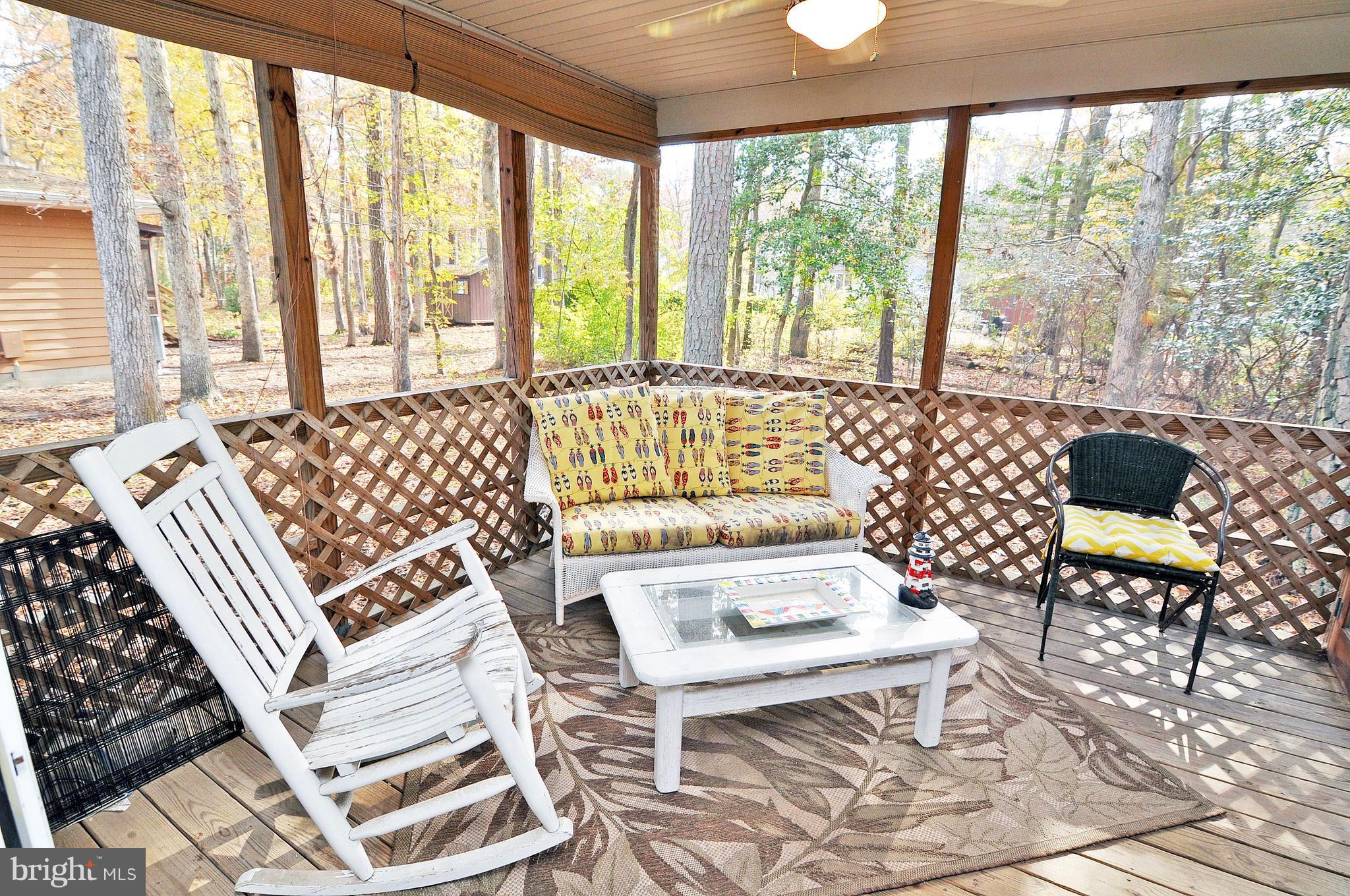 38 Harpoon Road Ocean Pines, MD 21811 - Photo 9 of 28 Screened Porch with Ceiling Fan