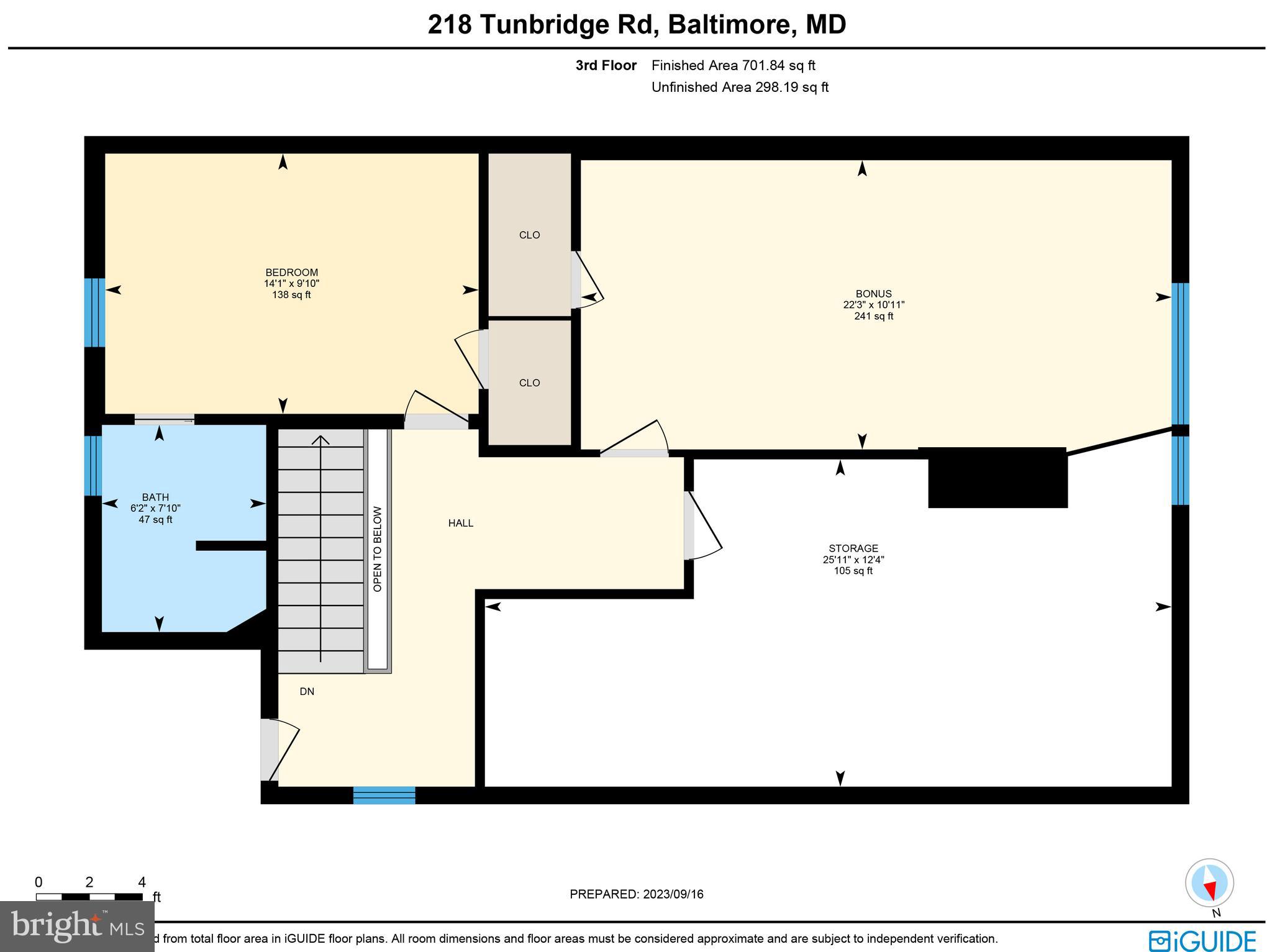 218 Tunbridge Road Baltimore, MD 21212 - Photo 54 of 55 Third floor plan