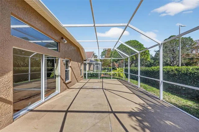 a view of balcony with door
