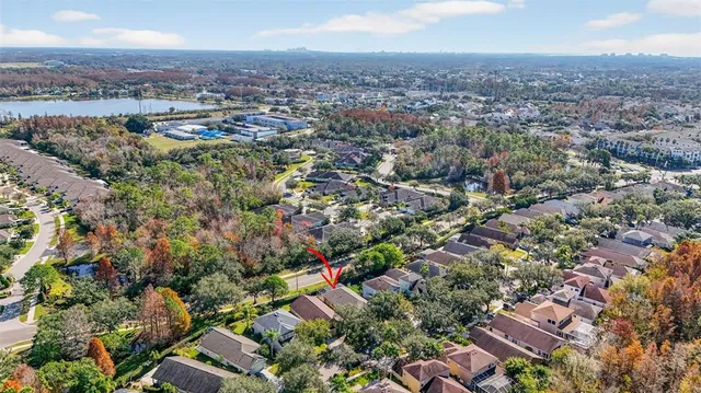 an aerial view of multiple house