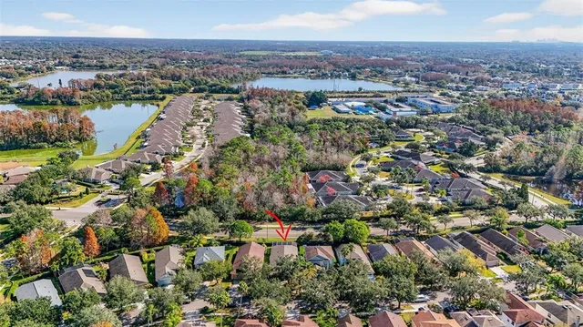 an aerial view of multiple house
