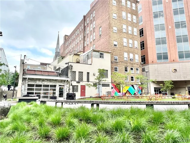 a view of building with an outdoor space