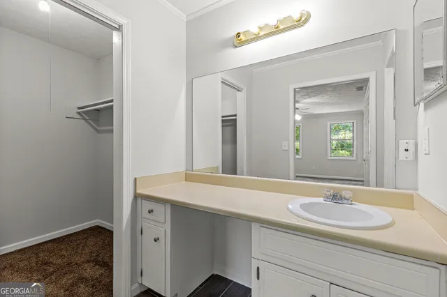 a view of a backyard with garden