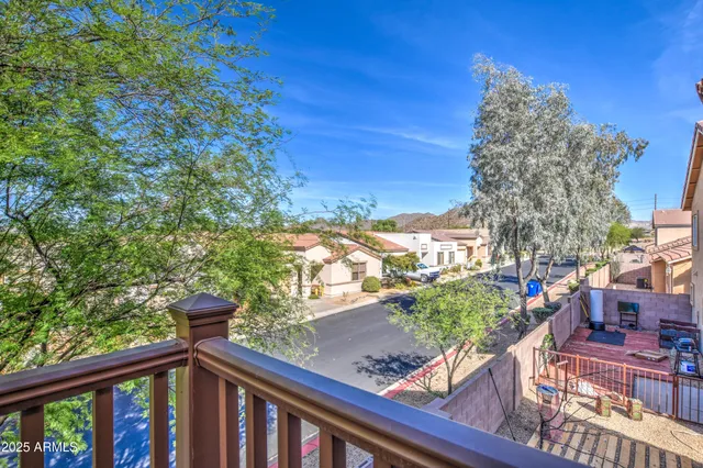a view of a city from a balcony