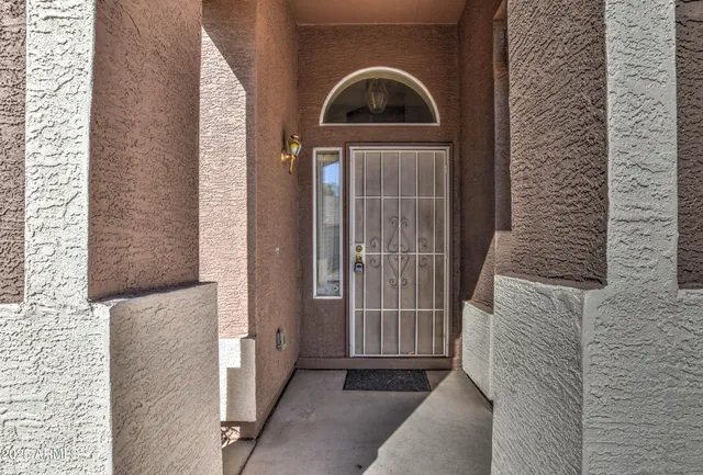a view of front door of a house
