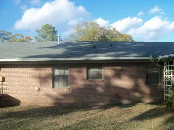 a view of a wooden door