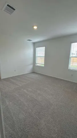 an empty room with a window