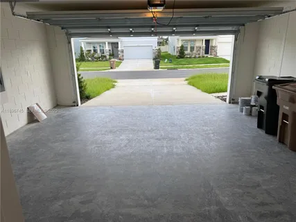 a view of a garage