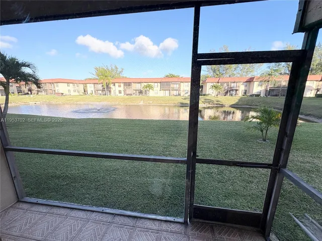 a view of a two door with an outdoor space