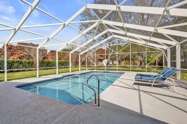 a house view with a garden space