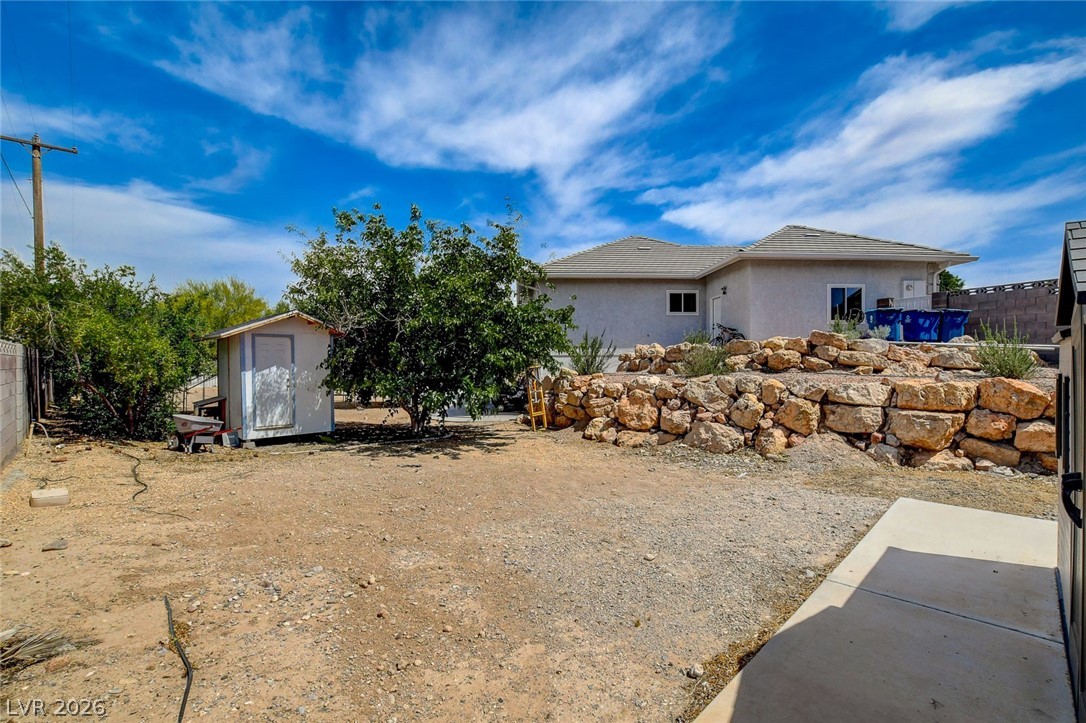 4362 Thistle Street Logandale, NV 89021 - Photo 92 of 99 A spacious yard with natural landscaping offers ample outdoor potential and a serene environment.