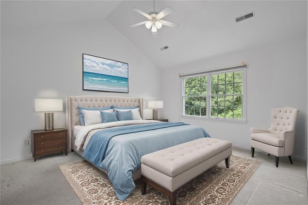 903 Hidden Meadows Circle Renfrew, PA 16053 - Photo 25 of 44 a spacious bedroom with a bed and a couch