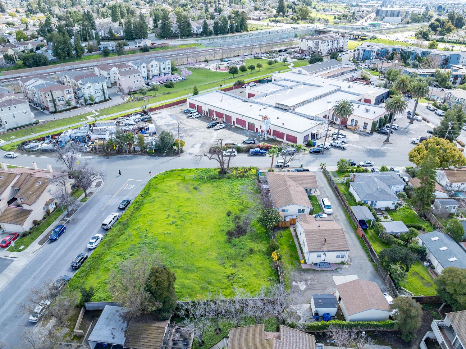 3323 Union Street Fremont, CA 94538 - Photo 39 of 41 an aerial view of a house with a garden