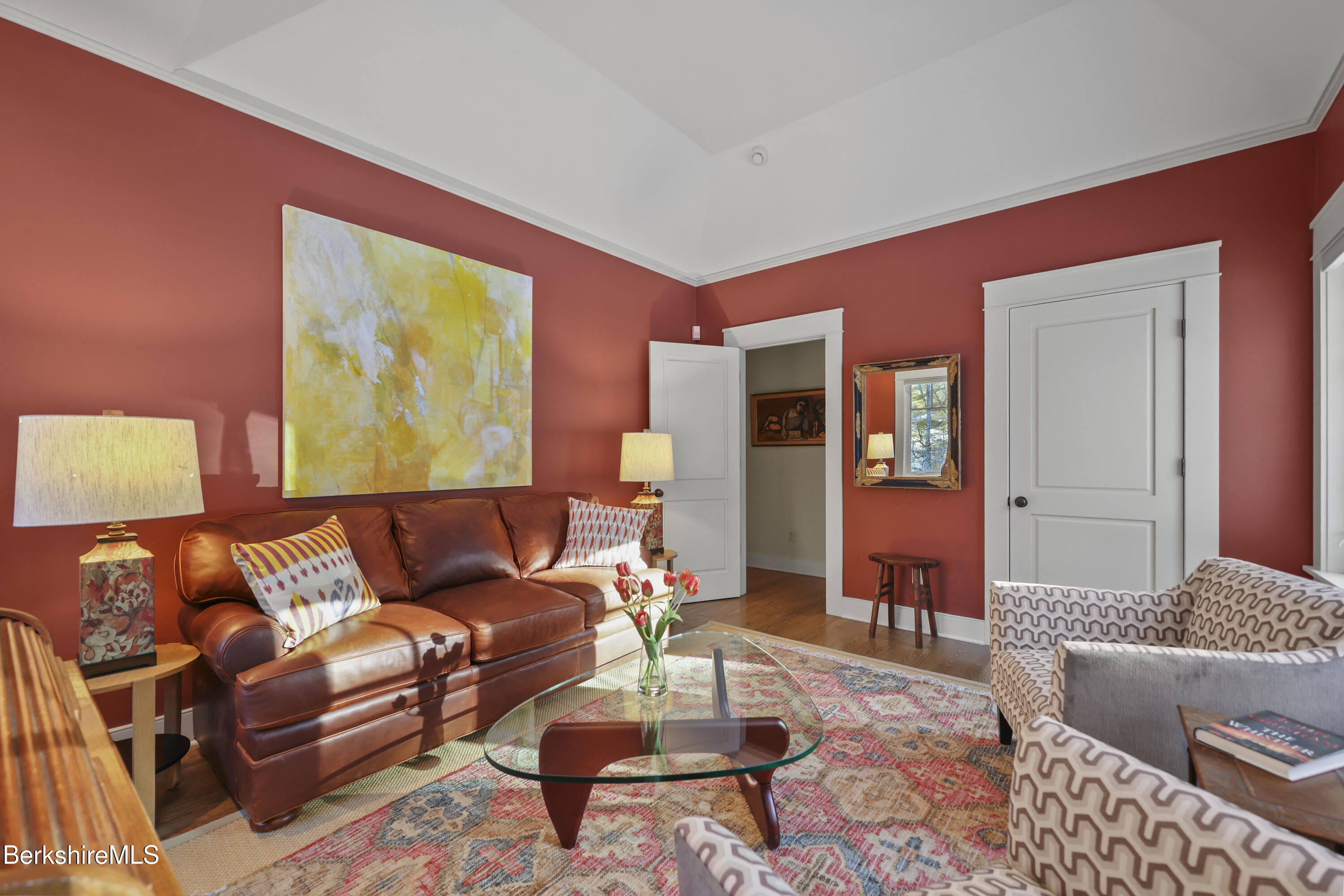 201 Stratford Road New Marlborough, MA 01259 - Photo 37 of 77 a living room with furniture and a large window