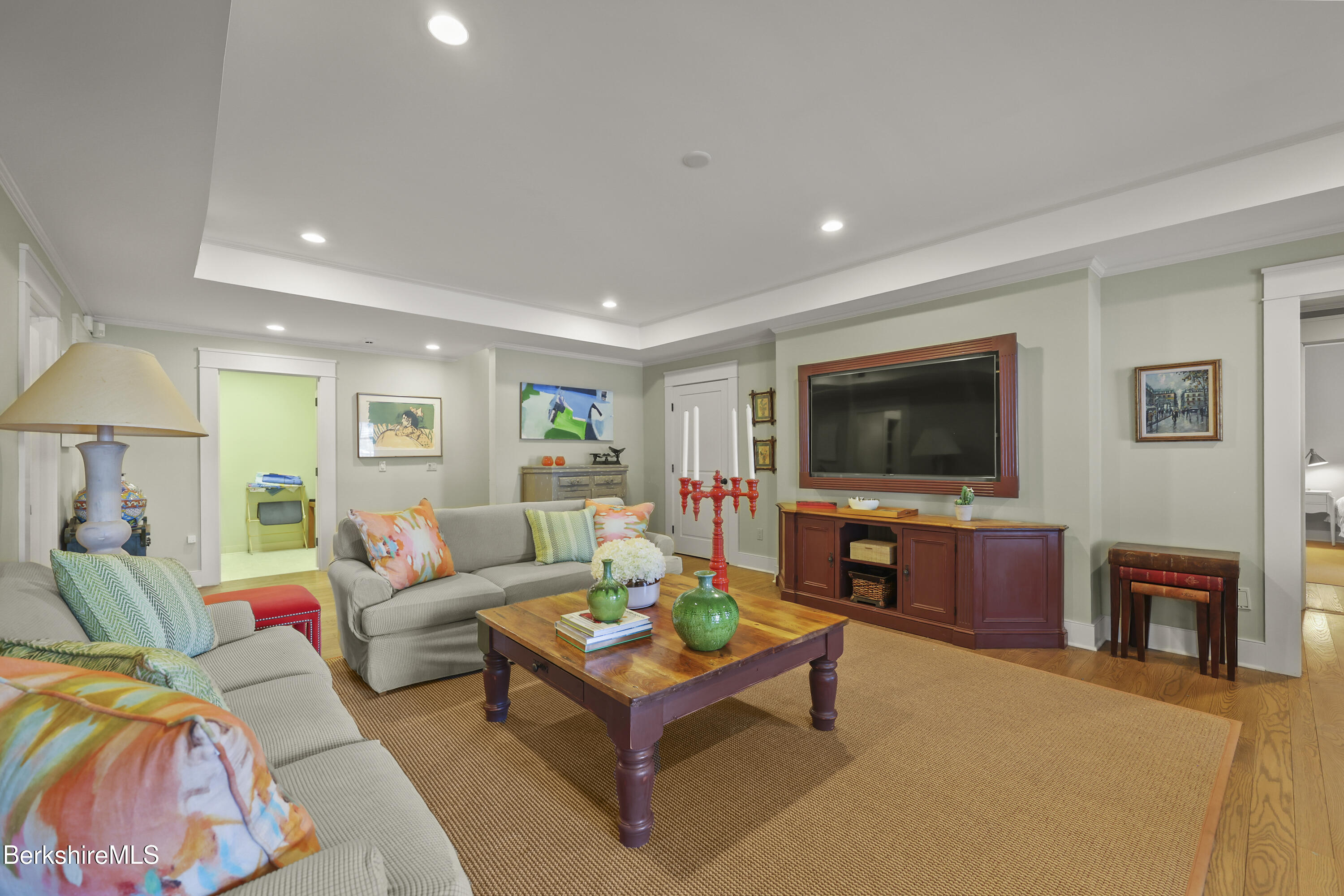 201 Stratford Road New Marlborough, MA 01259 - Photo 43 of 77 a living room with furniture and a flat screen tv