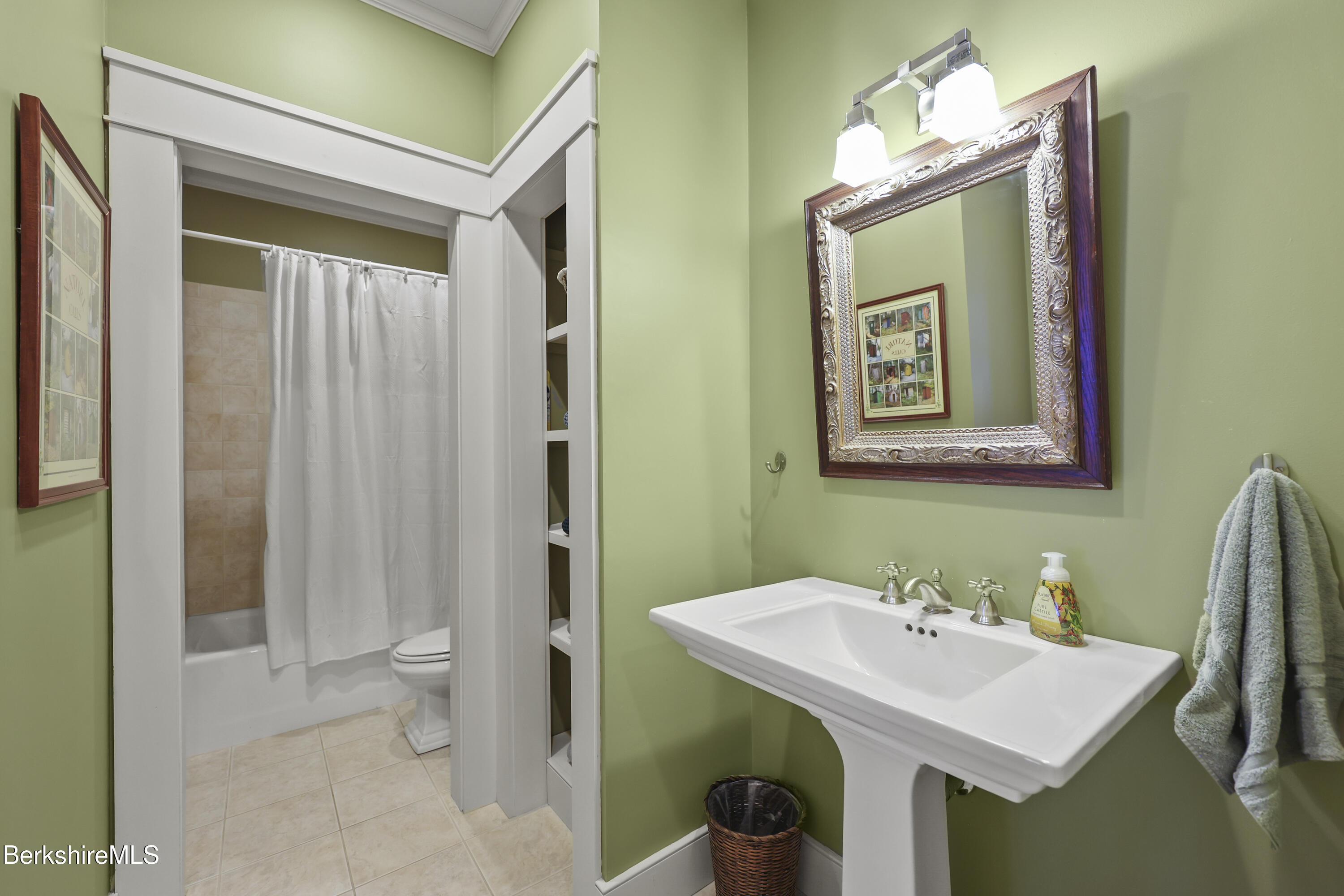 201 Stratford Road New Marlborough, MA 01259 - Photo 49 of 77 a bathroom with a sink mirror and toilet