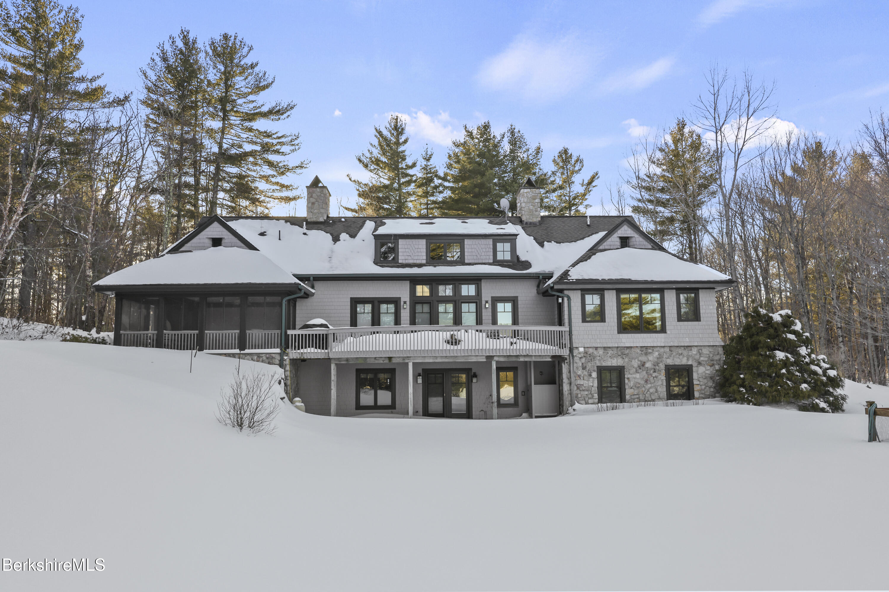201 Stratford Road New Marlborough, MA 01259 - Photo 62 of 77 a front view of a house with yard and trees