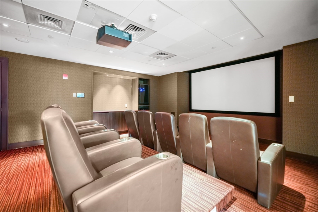 45 Province Street, Unit 1903 Boston, MA 02108 - Photo 21 of 31 a media room with lots of chairs and a projector screen