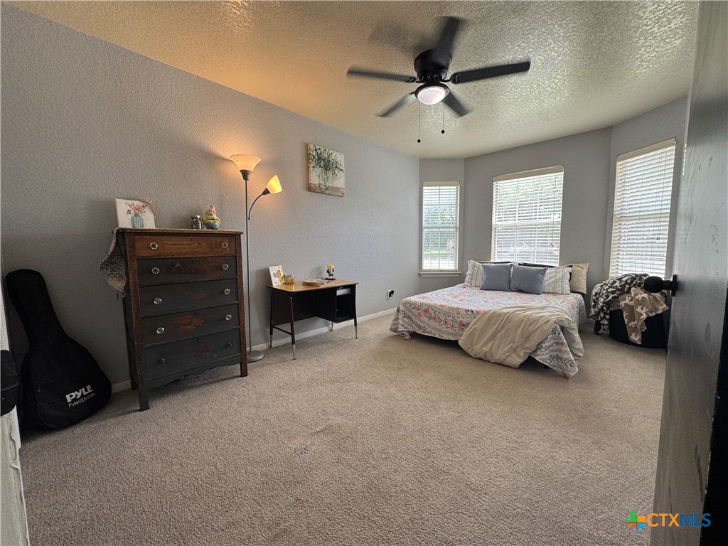 1817 Dusk Drive Killeen, TX 76543 - Photo 14 of 23 a spacious bedroom with a bed and a ceiling fan