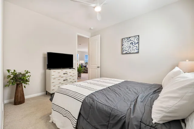 a view of an ocean and a mountain