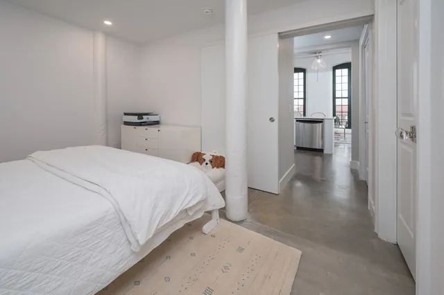 a bathroom with a shower curtain and a curtain