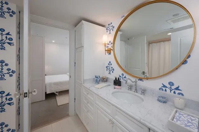 a bathroom with a window