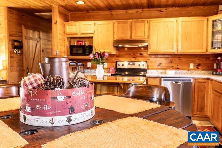 5880 Mechunk Ridge Lane Keswick, VA 22947 - Photo 21 of 38 a view of a kitchen with a stove and a microwave