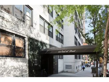 a front view of a building