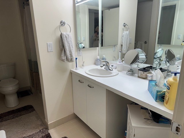 166 Place Lane, Unit 166 Woburn, MA 01801 - Photo 14 of 26 a bathroom with a sink double vanity and a mirror