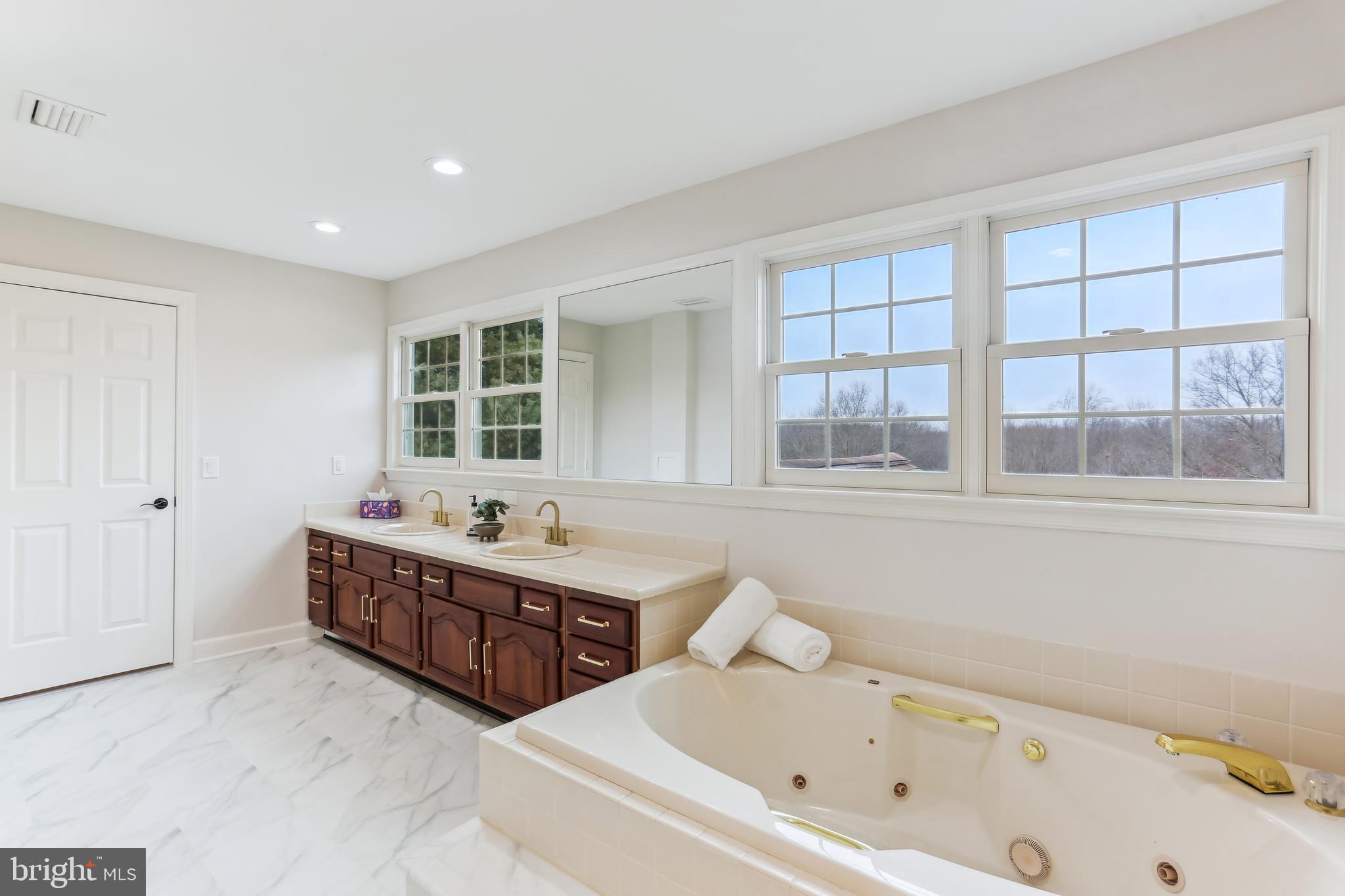9409 Thornedike Drive Laytonsville, MD 20882 - Photo 42 of 86 a bathroom with a tub sink and mirror