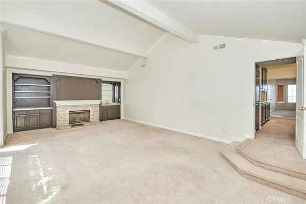 a view of a livingroom with a fireplace