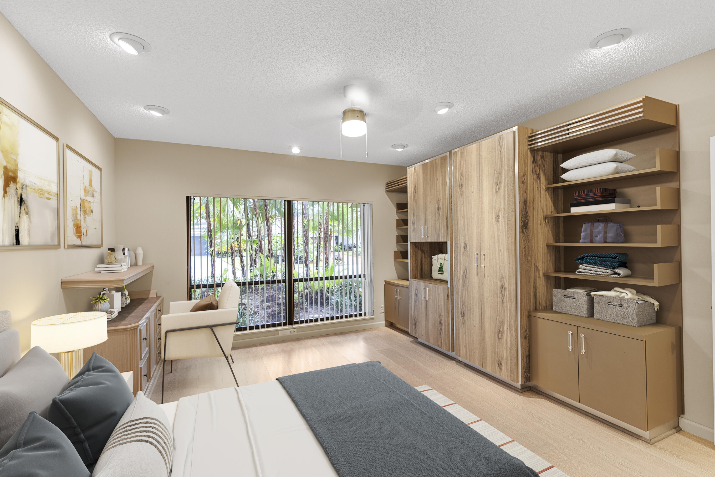 Undisclosed Address Delray Beach, FL 33445 - Photo 18 of 44 a living room with furniture and a floor to ceiling window