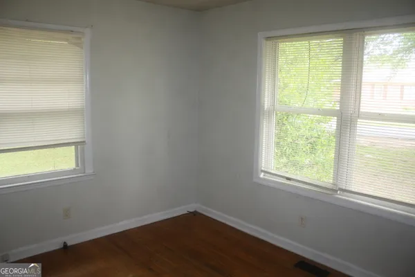an empty room with a window