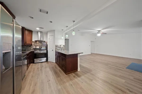 a backyard of a house