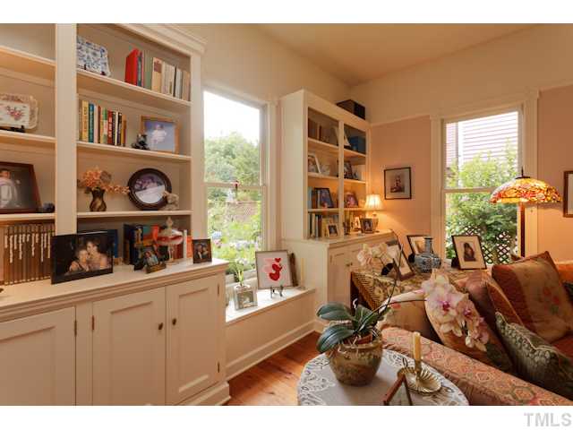 115 North Bloodworth Street Raleigh, NC 27601 - Photo 25 of 25 Wanting a not-so-big-house with a versatile floor plan, the Brights built a family room overlooking the gardens that can double as a MASTER BEDROOM with semi-private access to the second full bath.