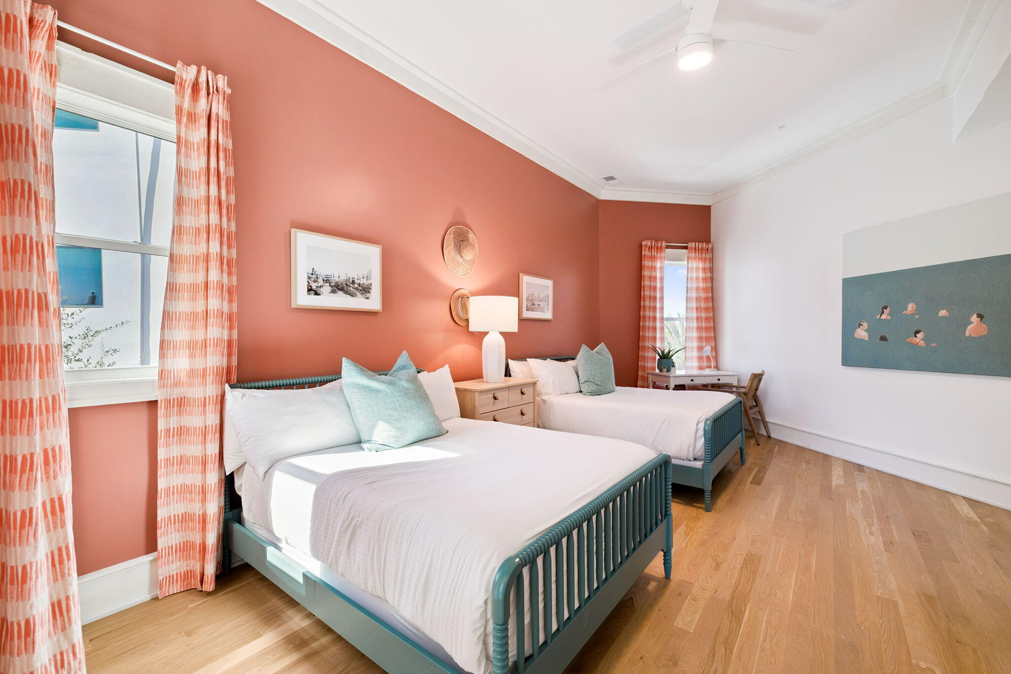 425 Beachfront Trail Santa Rosa Beach, FL 32459 - Photo 71 of 117 a bedroom with two beds and a window