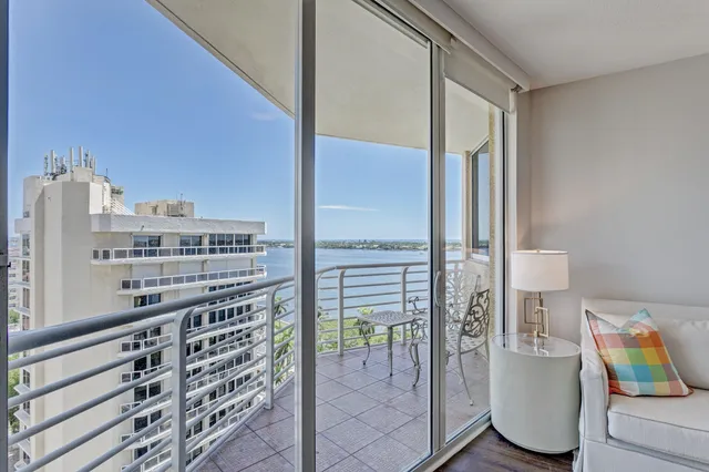 a view of balcony with couch