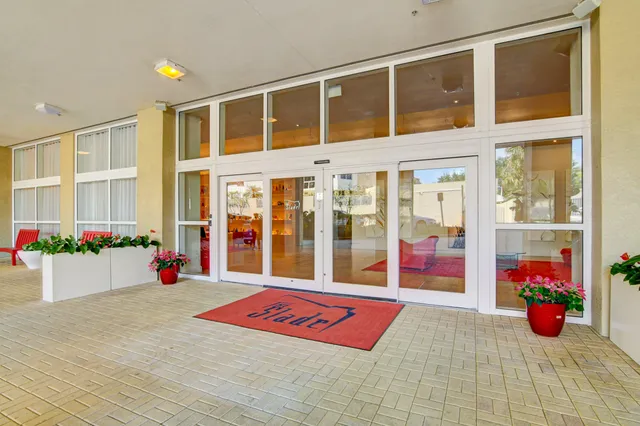 a building outdoor space with lots of windows