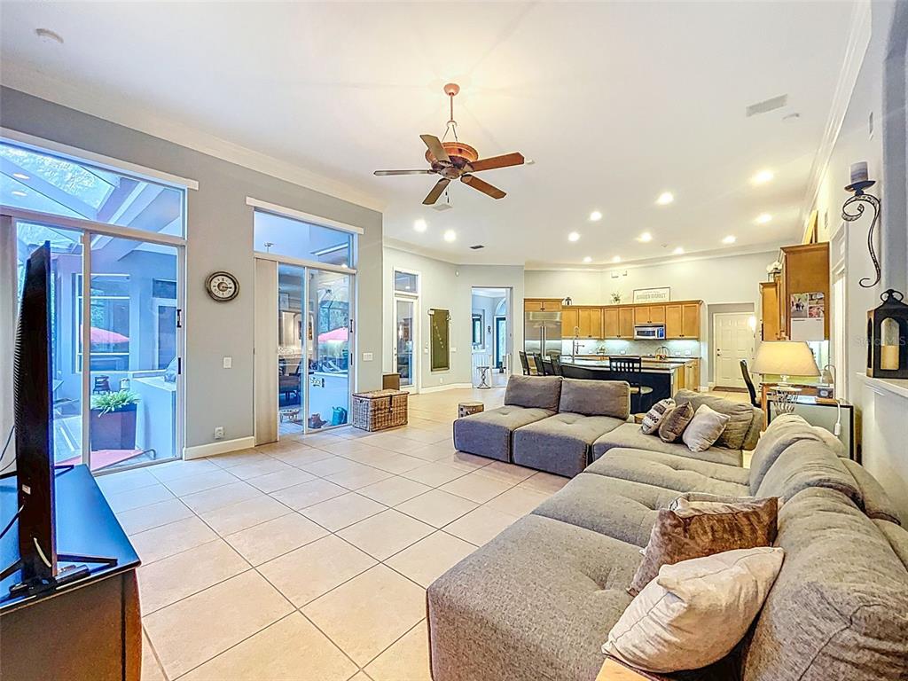 414 Westgate Road Tarpon Springs, FL 34688 - Photo 29 of 75 a living room with furniture and a flat screen tv