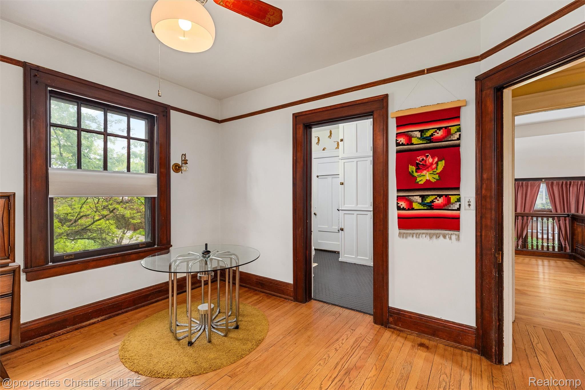 36 Longfellow Street Detroit, MI 48202 - Photo 46 of 81 Dining room with light wood-style flooring, a ceiling fan, and healthy amount of natural light